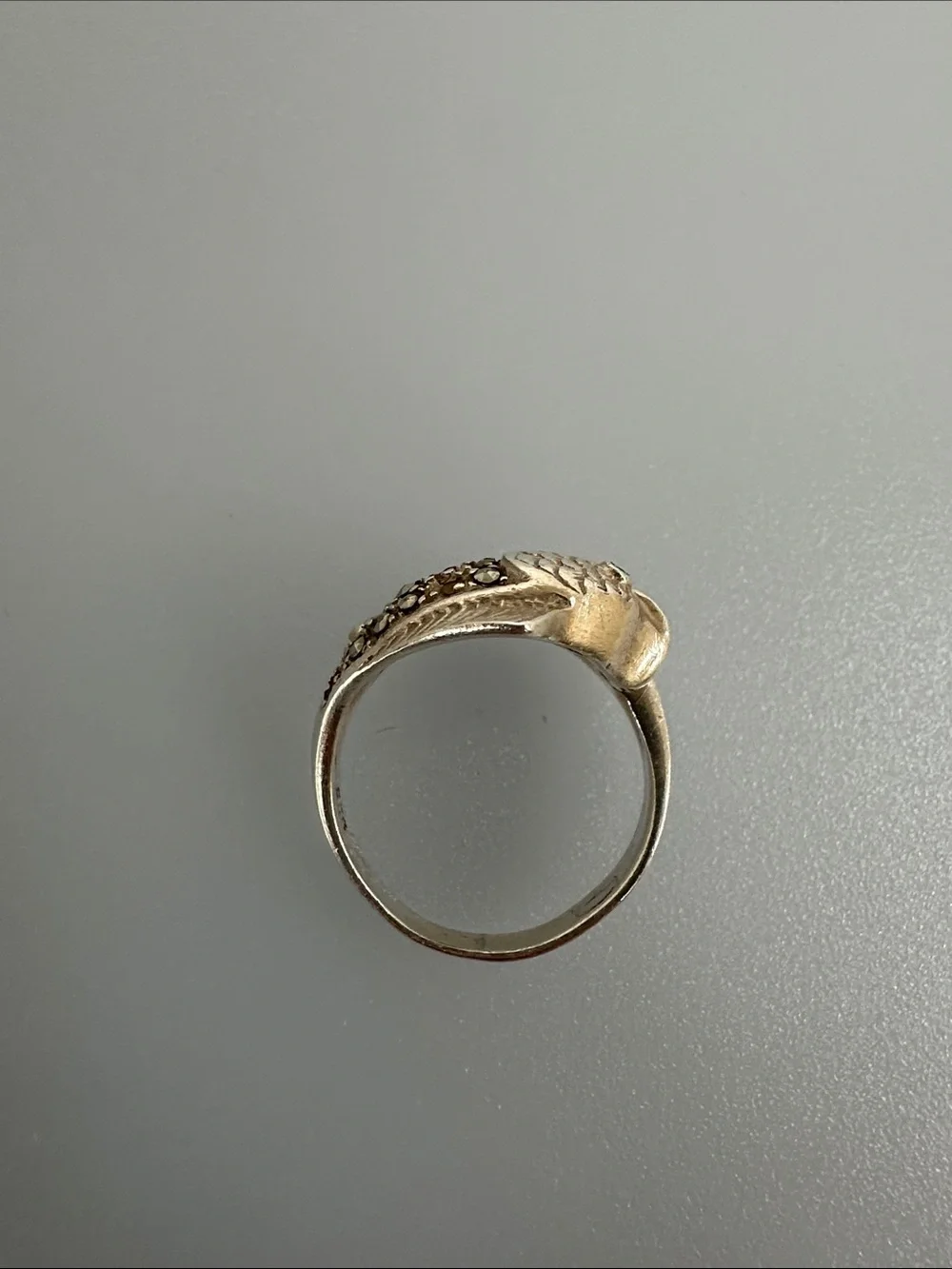 925 Sterling Silver Artisan Fish Wrap Ring